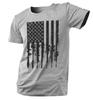 Distressed American USA Gun Flag Patriotic Rifle Flag Mens TShirt 2nd