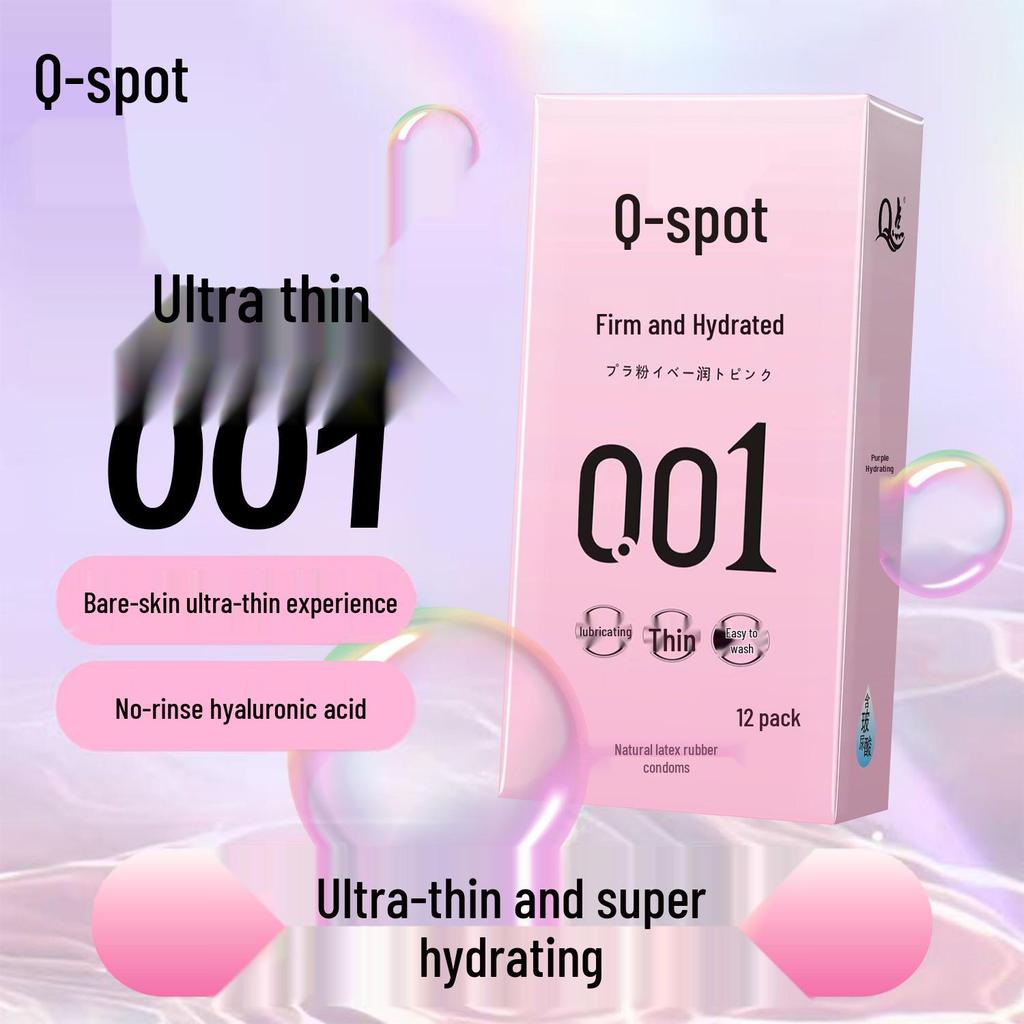 Women's Q-spot Ultra-thin Hyaluronic Acid Condoms: Long-lasting, Watery, Health-focused Erotic Design.