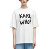 Karl Lagerfeld Casual Commuting Trendy Travel Light Luxury Rhinestone Letter Short Sleeve T-Shirt Women tops 246L1708100