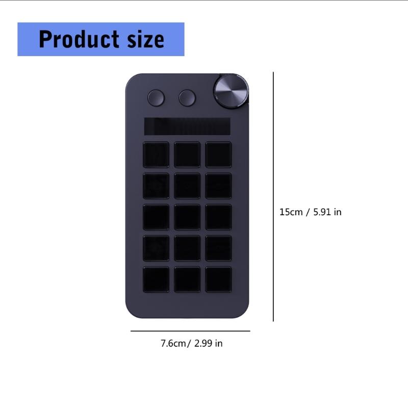 StreamDeck Visual Mini Keyboards LCD Button Live Streaming Controller Game Programming Customizable Keypad Win