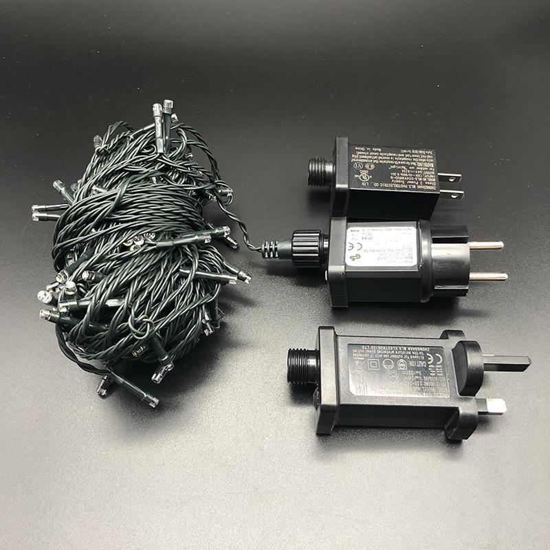 LED String Lights - Low Voltage Dark Green Wire, Christmas Tree Lights, Multicolor Starry Sky, US/EU/UK Specs