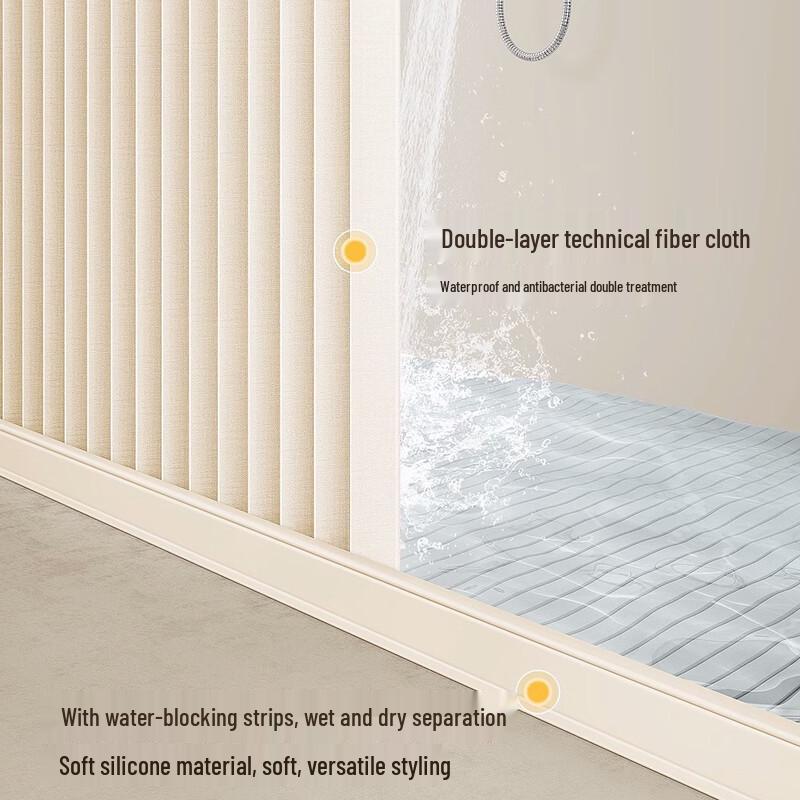 Handun Punch-Free Extendable Shower Curtain Set