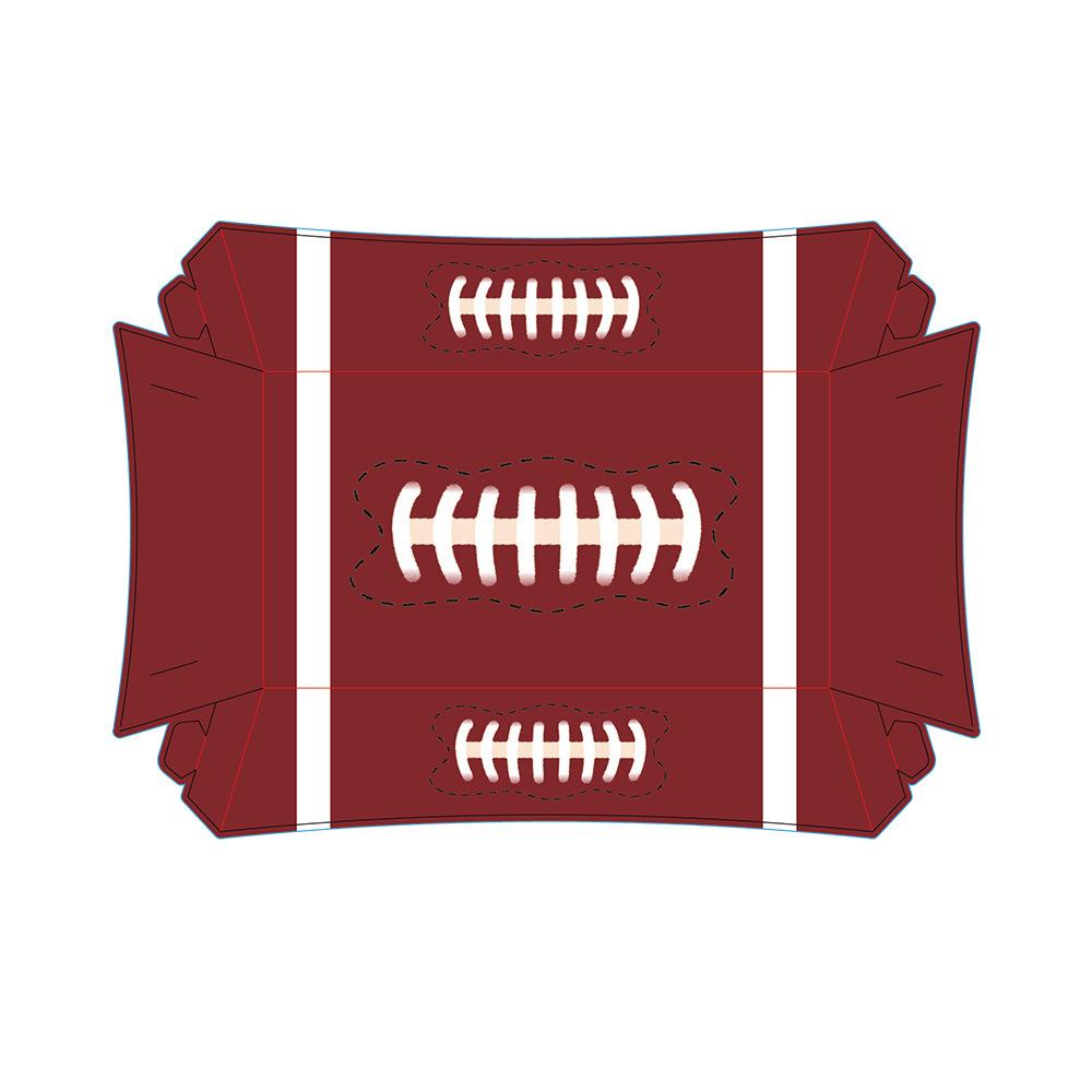 12-Piece Paper Party Trays - World Cup Football Boat Boxes, Fried Chicken & Burger Serving Trays, Disposable Food Containers, Game Day Party Supplies