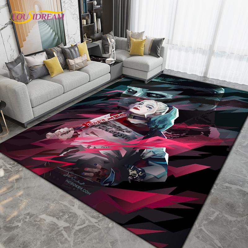 

Килимок для підлоги з мультфільмом Харлі Квін, Великий, Килим-килимок Дівчини-Клоуна для вітальні, спальні, Декорація, Нековзкий килимок для кухні, ванної кімнати 80x120cm