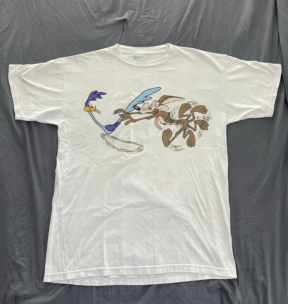 Hot Wile E Coyote and the Road Runner TShirt Short Sleeve KK1805 Unisex T-Shirt L