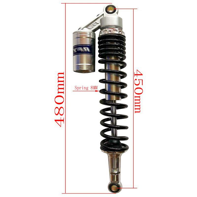RFY Extended 480mm Hole Spacing Shock Absorber for Large Displacement Off-road Motorcycles, ATVs, and Beach Buggies