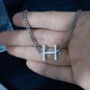 Elegant H Letter Necklace: Trendy Women’s Hip Hop-Inspired Cuban Chain Jewelry