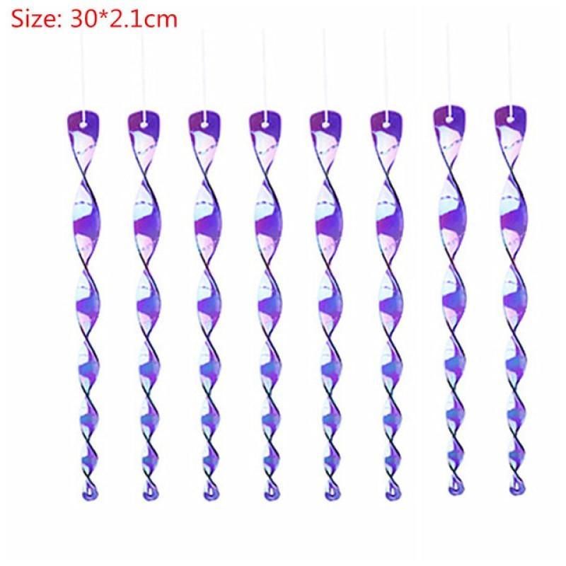10Pcs Reflective Bird Deterrent Rods 30cm Hanging Bird Repellents Reflective Wind Spiral Rod Garden Anti-bird Protection