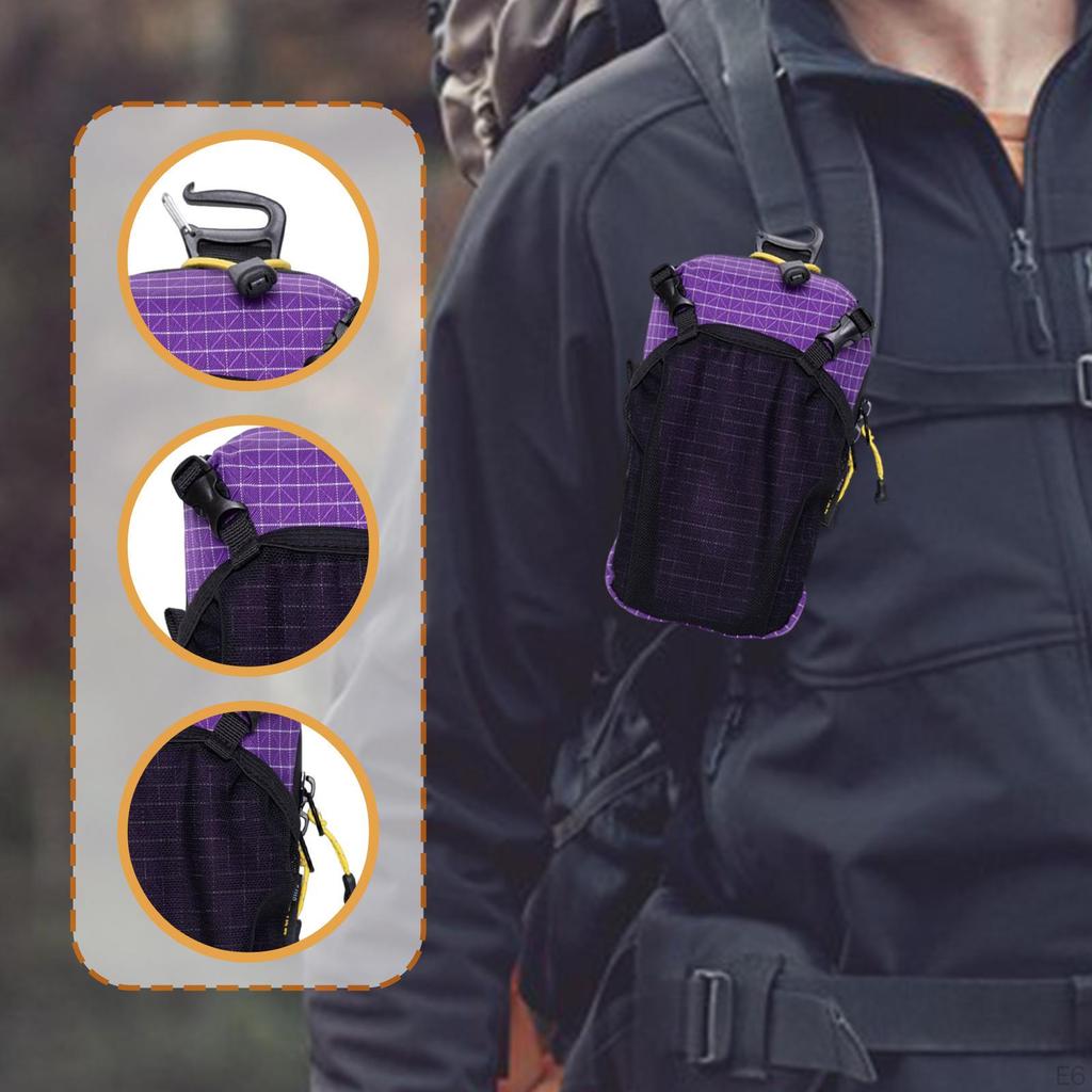 Crossbody Bag Accessory Pouch Organizer Storage Belt Nylon Zipper Hanging Suitable for Hiking