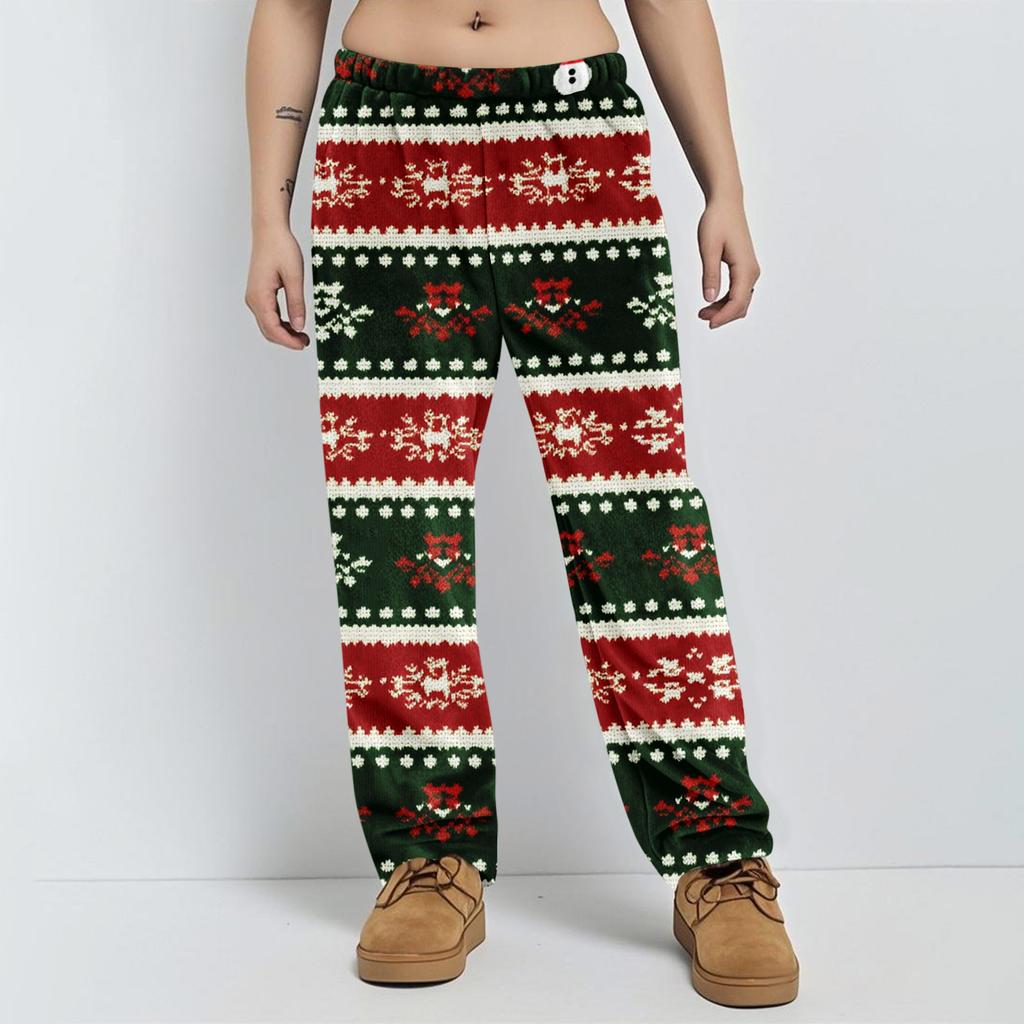 Pajama Pants Sleepwear Casual Drawstring Elastic Waist Pants Comfy Straight Yoga Loose Trousers