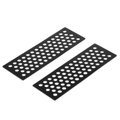 2pcsset Aluminium Sand Ladders Recovery Board Ramp Tool for 110 RC Crawler(Black)
