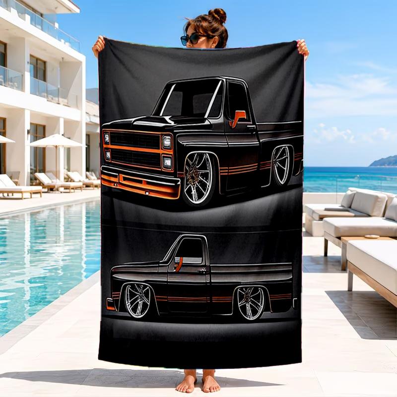 Thunder Truck Journey Beach Towel, Microfiber Beach Towel, Perfect For Pool, Beach, Travel, Home Decor Beach Party Fan gifts