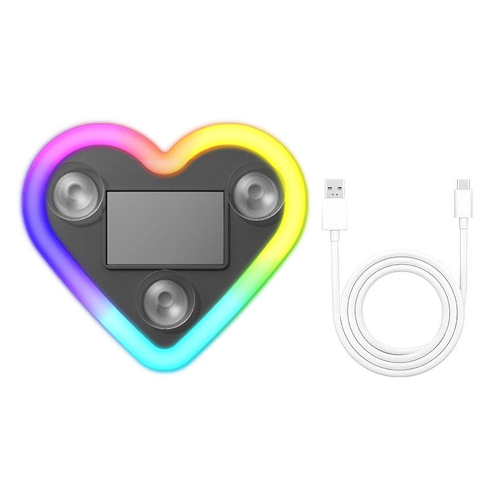 Car solar window heart-shaped light emitting heart-shaped atmosphere light interior wiring free LED atmosphere light