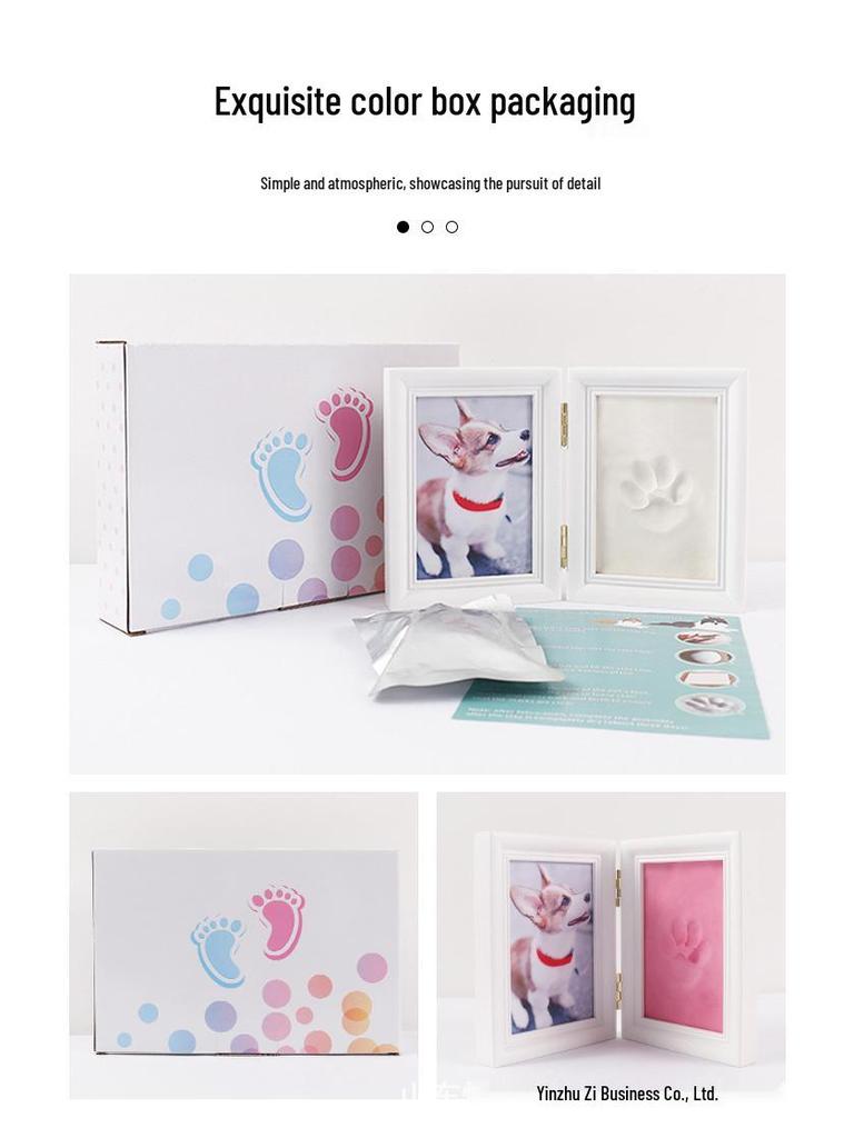 Pet Paw Print DIY Ink Pad: Dog & Cat Footprint Photo Frame Souvenir