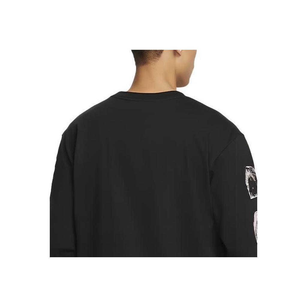 Nike ACG Series Printed Pattern Crew Neck Casual Long Sleeve T-Shirt Men Tops Black FV3489-010