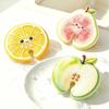 3Pcs Dual-Sided Fruit Shaped Cleaning Sponge Quick Dry Cute Fruit Dish Scrubber  Household