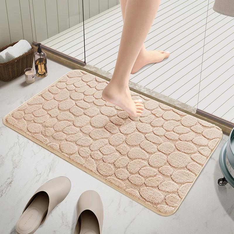 Bathroom Floor Mat, Water-Absorbent, Non-Slip Mat for Bathroom Entrance, Toilet Doorway, Kitchen Door Mat, Household Carpet, Bathroom Mat