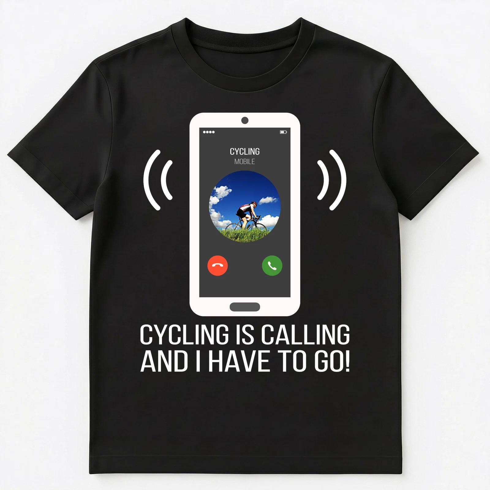 Funny Cycling Is Calling Unisex T-Shirt 2XL