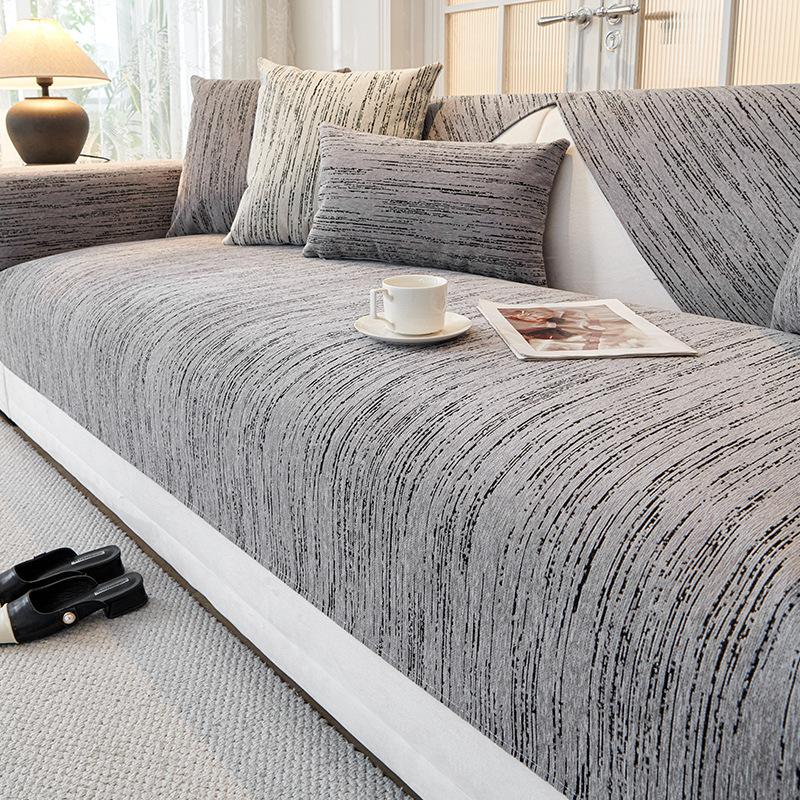 Sjönille Fire sesonger Universell Sofapute Nordisk Høykvalitets Sofatrekk Stoff Sklisikker Ryggstøtte Håndkle