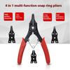 4-In-1 Circlip Pliers Set Snap Ring Pliers Multi Crimp Removable Plier Head Retaining Circlip Pliers Hand Tools Multifunctional