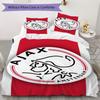 Set Copripiumino con Motivo Ajax Amsterdam Copripiumino Federa Decorazione per la Casa Regalo di Compleanno (1 * copripiumino + 2 * federe senza imbottitura)07