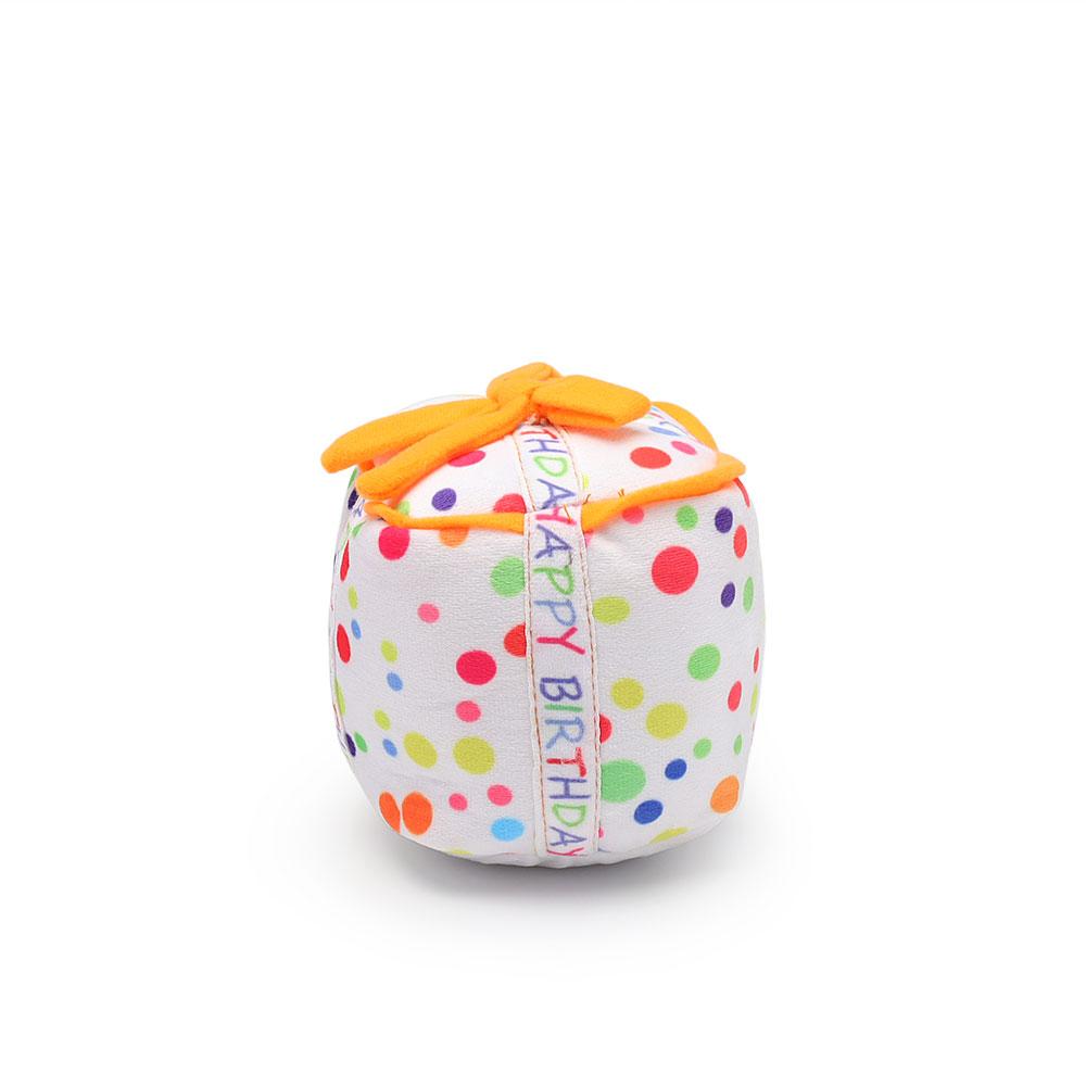 Cake Dog Toy Plush Birthday Cake Play Interactive Chew Celebration Squeaky Soft Cupcake Pet Toy