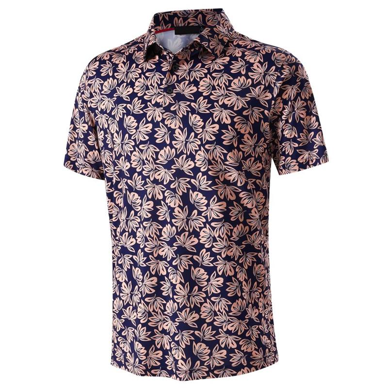 Flower Tree Leaf 3D Printed Casual Polo Shirt For Men Hawaii Vacations Oversized Short Sleeves T-shirt Summer Trend Lapel Tops