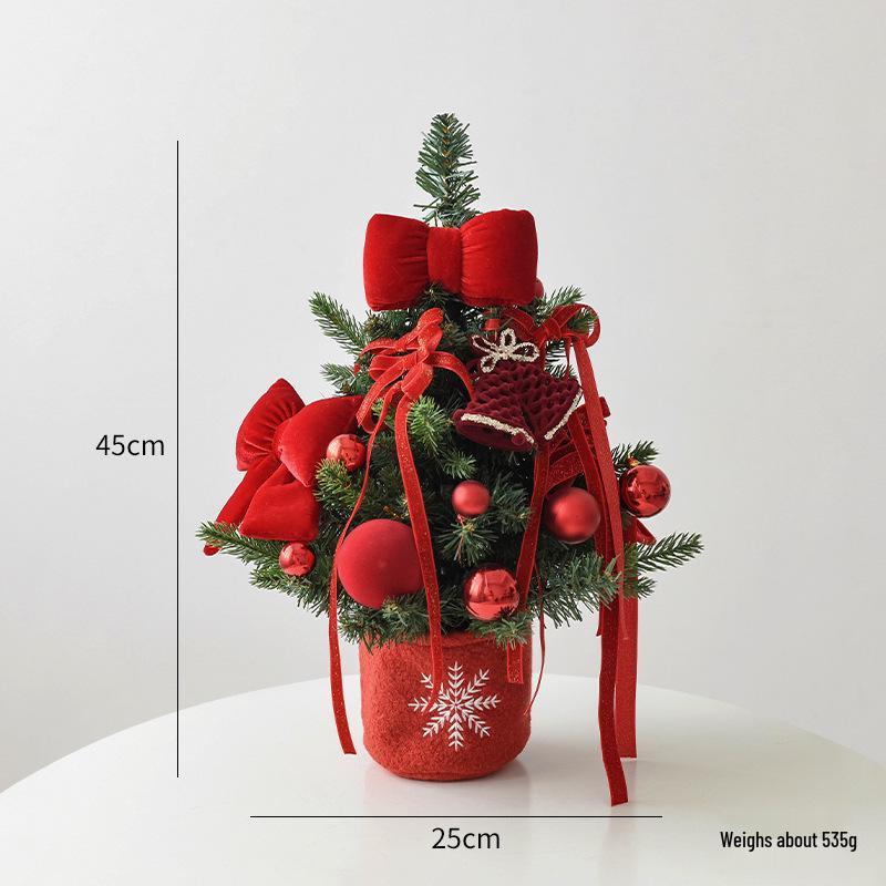 NUCHI Dual-Color PE Mini Christmas Tree Desk Ornament