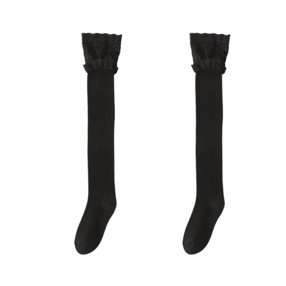 Breathable Women's Long Socks Solid Color Knee High Socks Fashion Girl's Stacked Socks Boot Socks