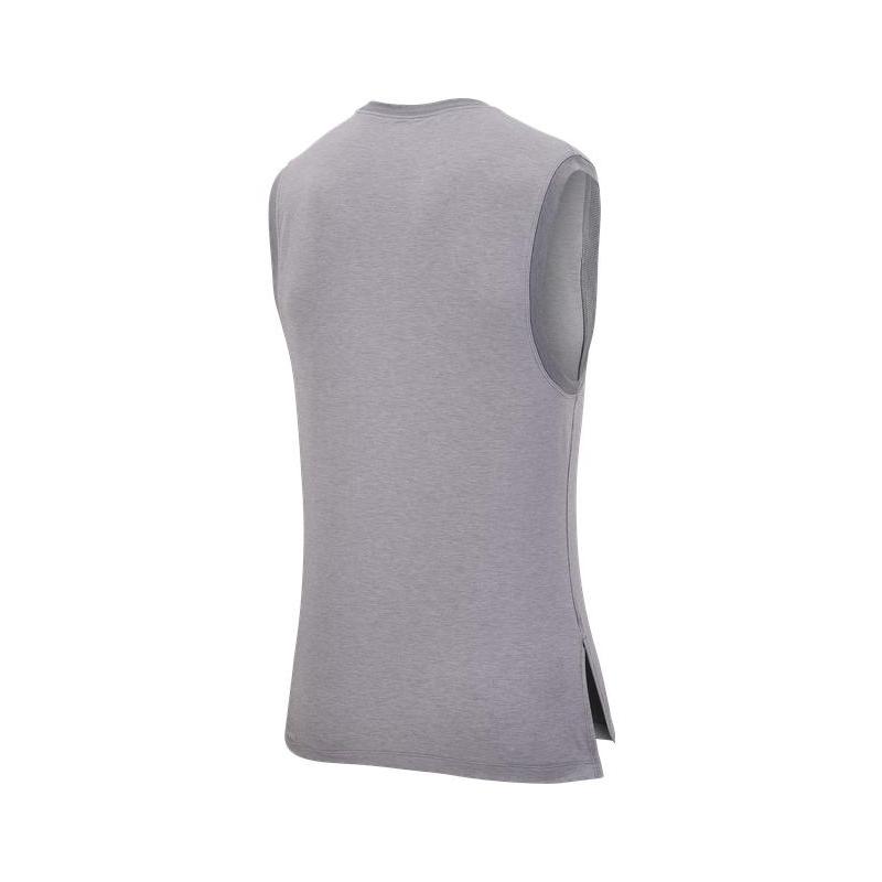 Nike Dri-FIT Logo Slit Hem Slim Fit Tank Top Men Tops Gray CN9819-056