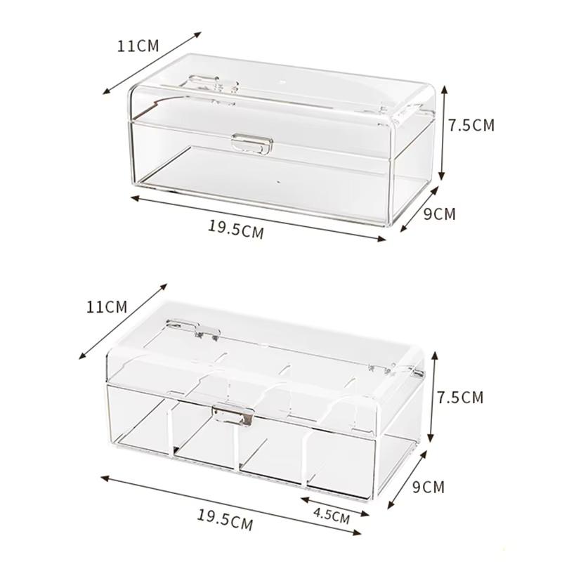 Card Storage Box Clear Acrylic Playing Cards Container Display Card Case Packing Poker Game Card Box Board Games Card Organizer