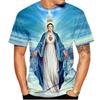 3D Print Saint Mary Retro Harajuku Sports Quick-dry Breathable Men Women T-shirt Outdoor Street Casual Parent-child Short Sleeve