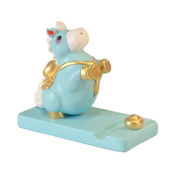 

Милий тримач для телефону-коня 2026 Рік Коня за китайським гороскопом Тримач для смартфона для дому, офісу, столу Декор до Місячного Нового року синій