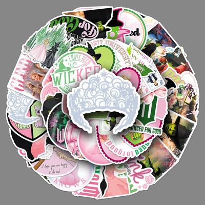 50 Cartoon Doodle Stickers Decorative Guitar Notebook Suitcase Stickers