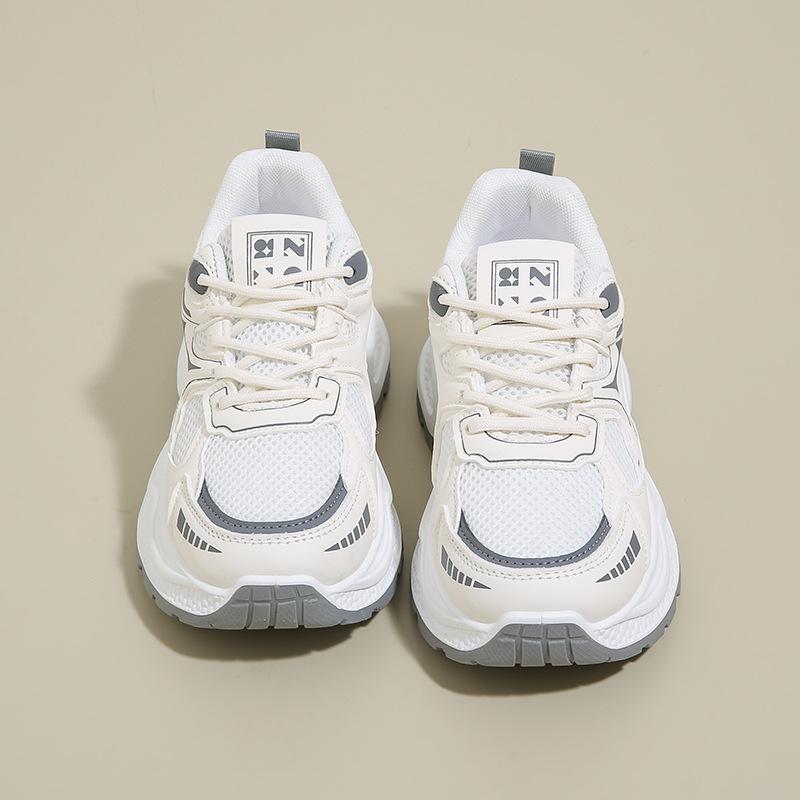 

Daddy shoes girl 2025 new spring and summer platform fashion popular versatile Internet celebrity mesh breathable casual sports shoes tide 41 білий