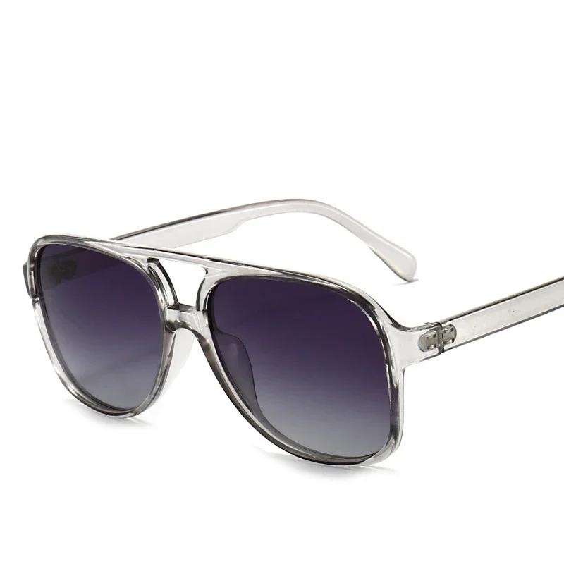 Aviator zonnebril met dubbele brug voor dames en heren, casual, modieus, anti-verblinding, ideaal voor autorijden, strand en reizen.