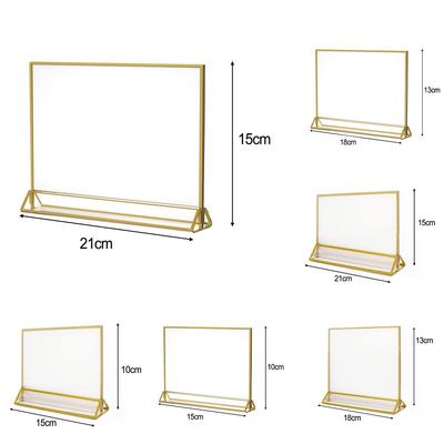 Support d'affichage Acrylique Double face Facile à installer Transparent