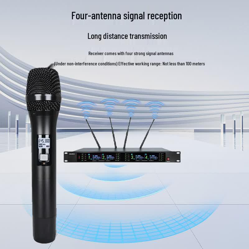 Xunerwei XU-48L Pro Wireless 4-Channel Gooseneck Microphone System (CN Version)