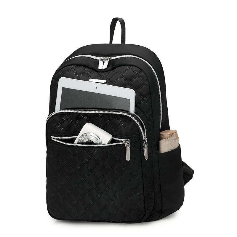 Quilted Women's Travel Backpack Large Capacity Schoolbag