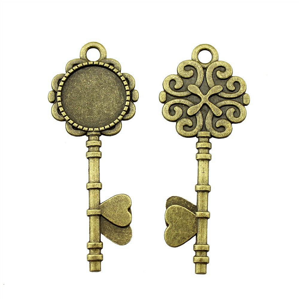 Fit 20mm Round Cabochon Bezel Pendant Setting Handmade Craft Blanks Frames