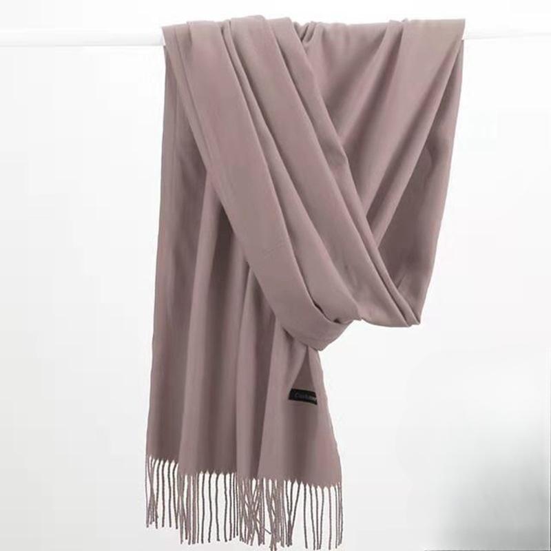 Fashion Tassels Women Scarf Shawls And Wraps Lady Designer Solid Female Hijab Stoles Long Pashmina Foulard Head Scarves
