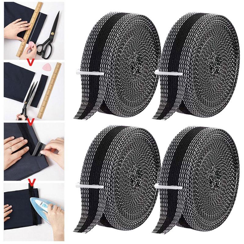 Self-Adhesive Pants Paste Iron On Pants Edge Shorten Repair Pants for Jean Clothing and Jean Pants Apparel DIY Sewing Fabric