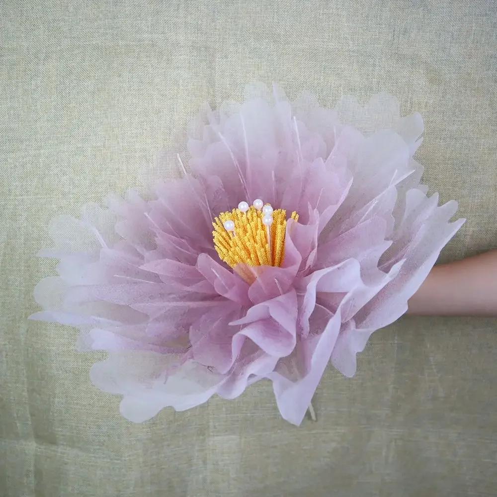 50cm Artificial Realistic Peony Outdoor Floor Display Large Flower Head Layered Fluffy Petals Home Party Decoration Fake Flowers