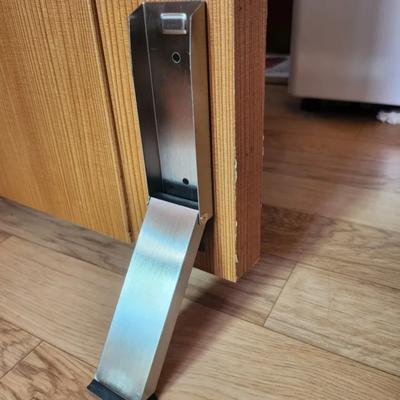 Butée de Porte Robuste en Acier Inoxydable Bloqueur de Portail en Métal Bloqueur de Portail Coupe-vent Nouveau Bloqueur d'Espace de Porte Anti-collision Robuste