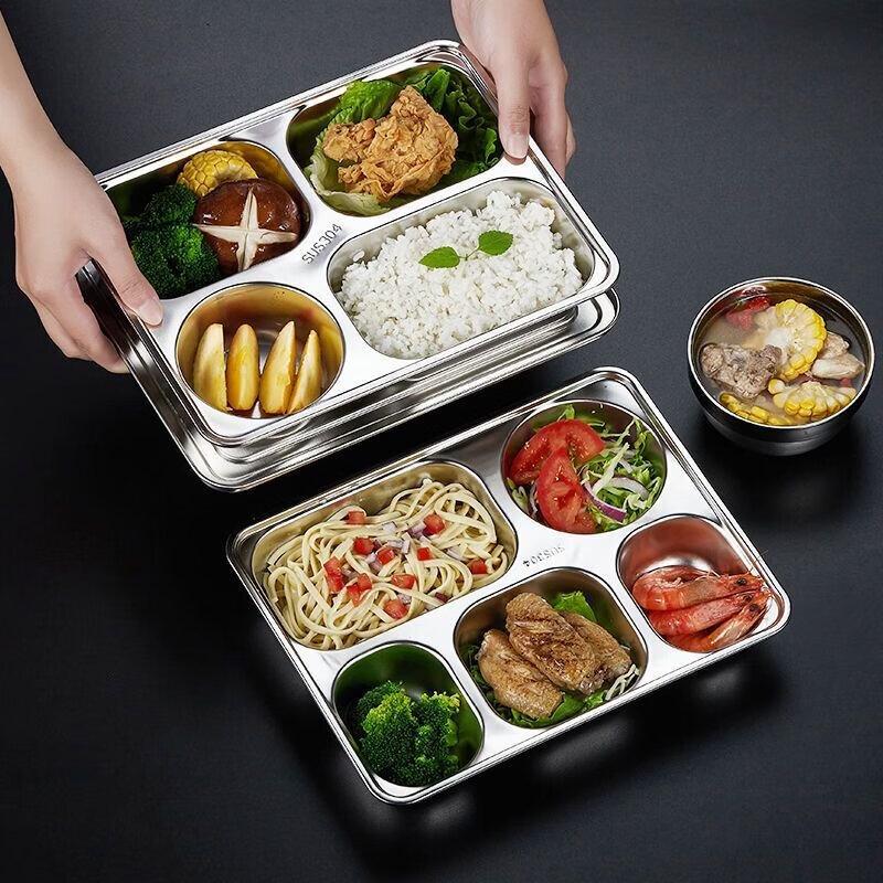 Imvanfu 304 Stainless Steel Divided Meal Trays
