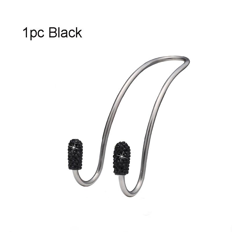 Multi-functional Metal Car Seat Headrest Hanger Bag Bling Diamond Crystal Seat Hook Holder for Bag Purse Cloth Grocery Storage