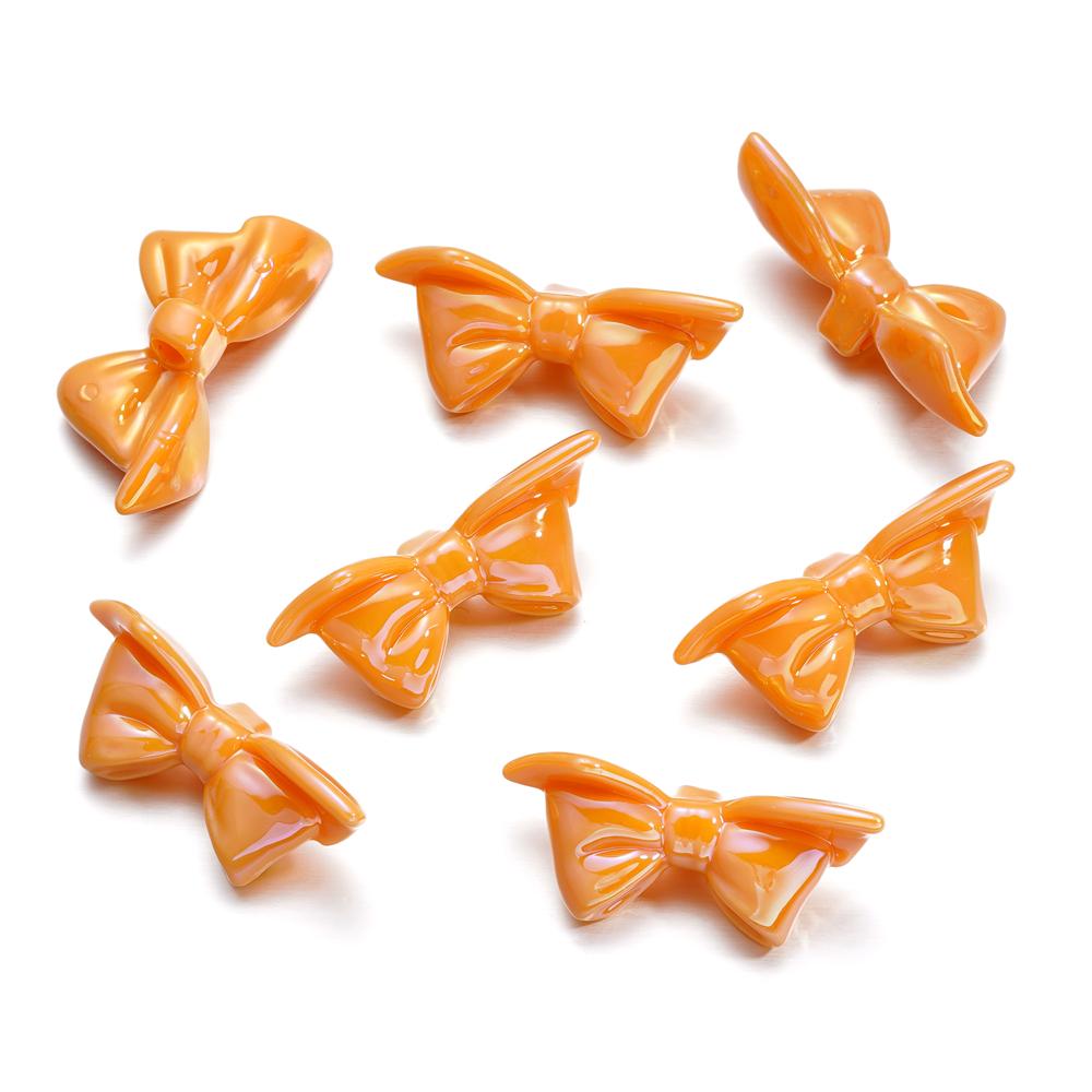 10Pcs/Lot 18*39.5mm Acrylic Bow Tie Shape Loose Spacer Beads for DIY Jewelry Making Bracelet Earrings Necklace Accessories