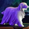 Halloween Ghost Dog Statue Spooky Resin Ghost Puppy Figurine Sculpture Holiday Party