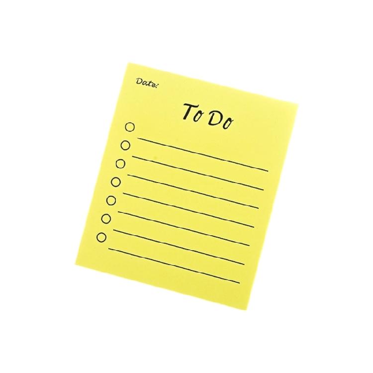 To-Do List Notepad Memos Pad Lovely Stickier Note Simple Note Pads Lined Writing Pad School Office Accessories 7.5x9cm жёлтый