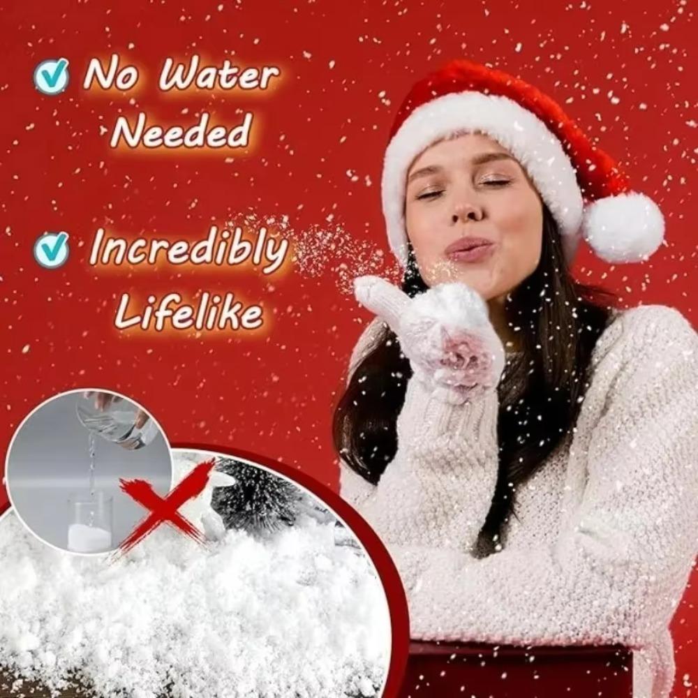 White Artificial Snow Powder Fake Snow Flakes Xmas Tree Fluffy Snowflake Christmas New Year Party Decoration Winter Scene Props